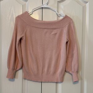 Moth by Anthropologie Pink Off-Shoulder Women's Sweater Size XS